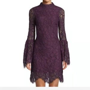 Allison New York Daisey Elegant Purple Lace Dress S / P